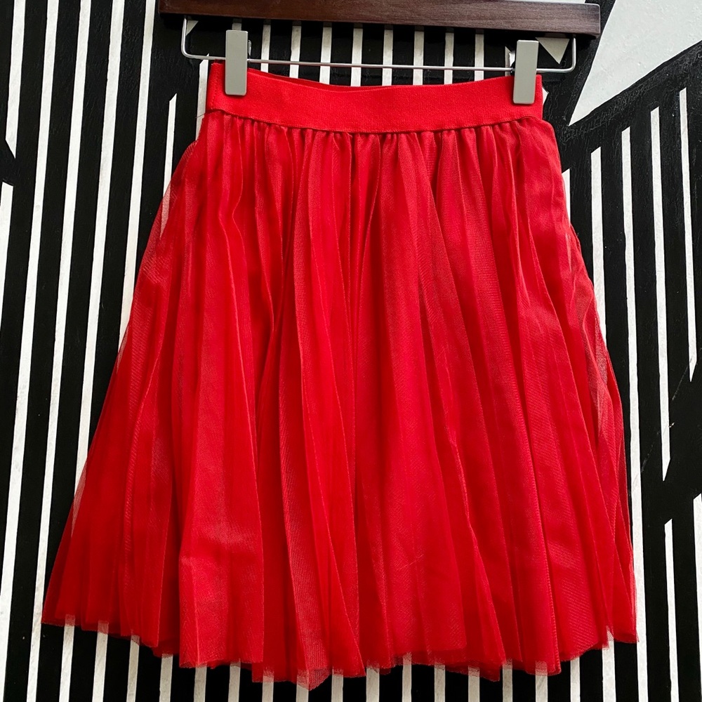 Pleated tulle skirt